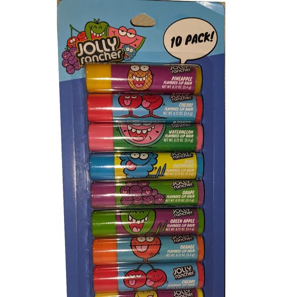 Jolly Rancher Assorted Flavored Lip Balm 10 Pk | Hydration & Sweet - Picture 1 of 3